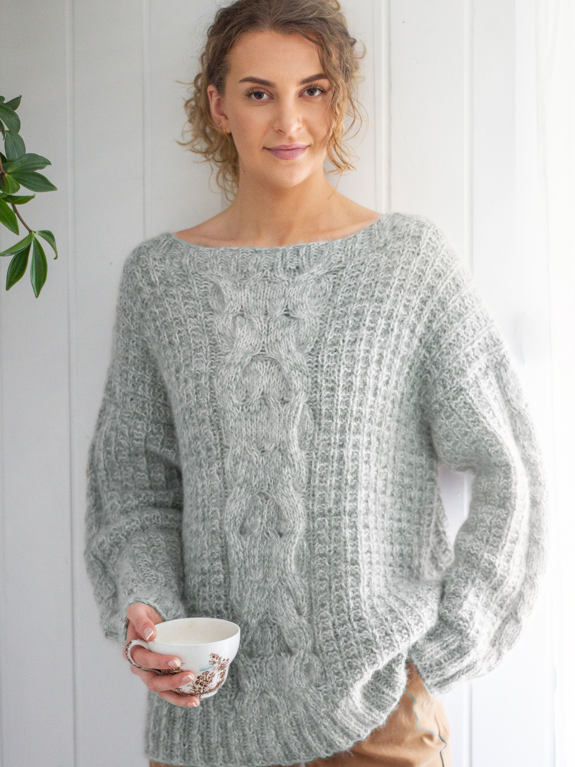 VIVENDEL bluse lys gråmeleret