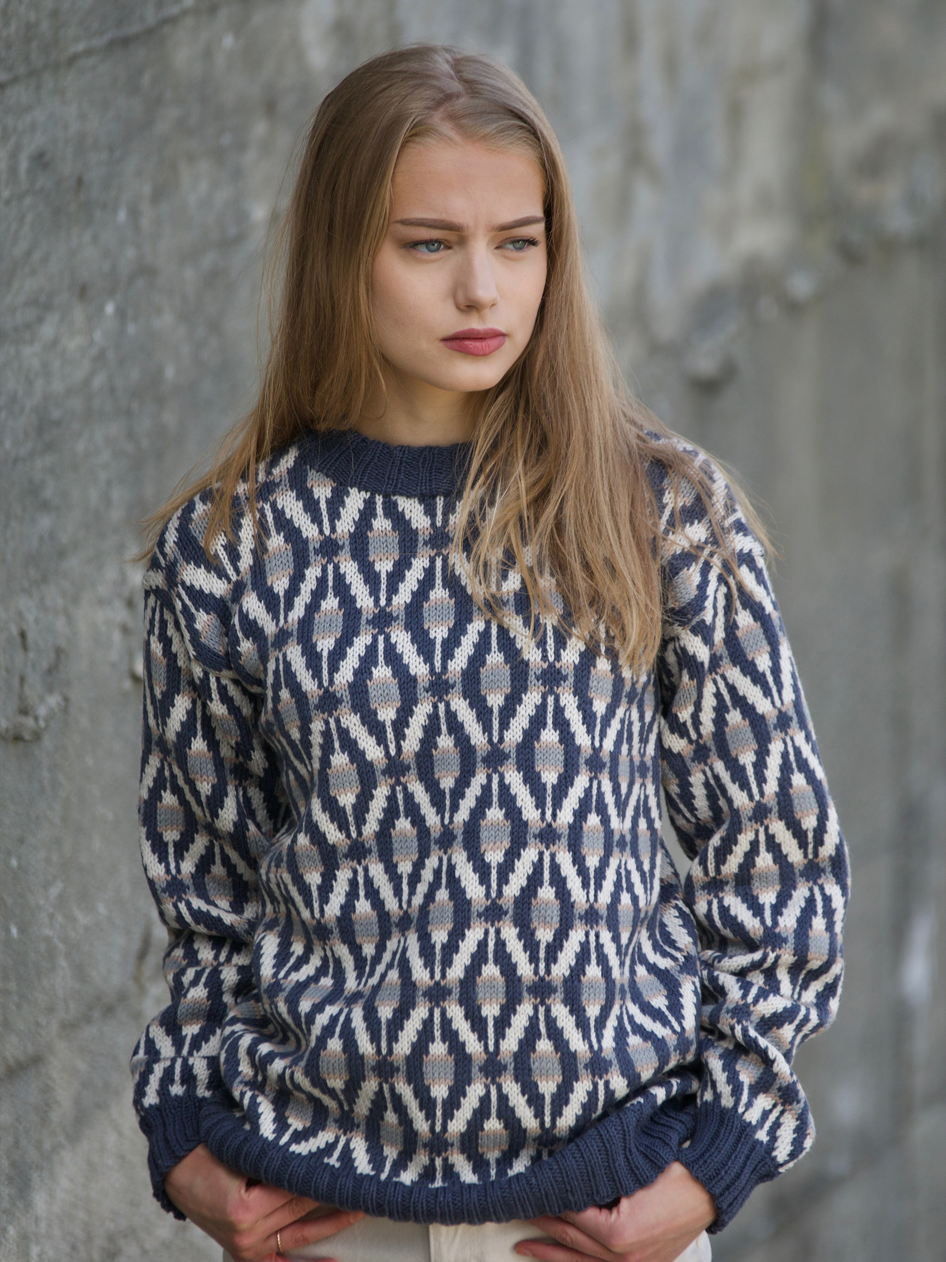 WANG sweater gråblå