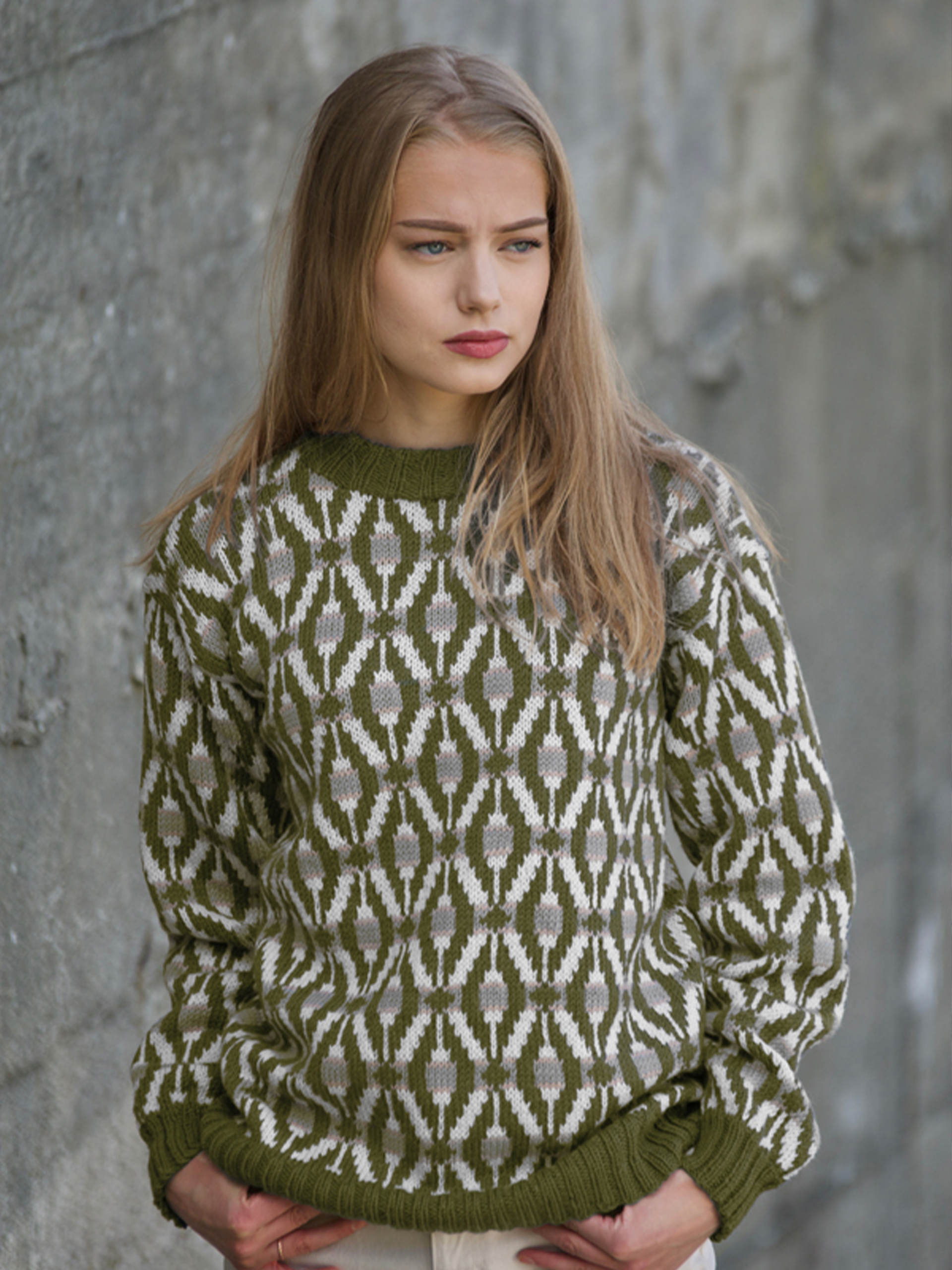 WANG sweater olivengrøn