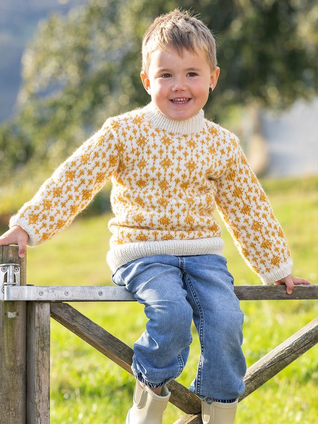 0004-14a Loen genser m/rund hals