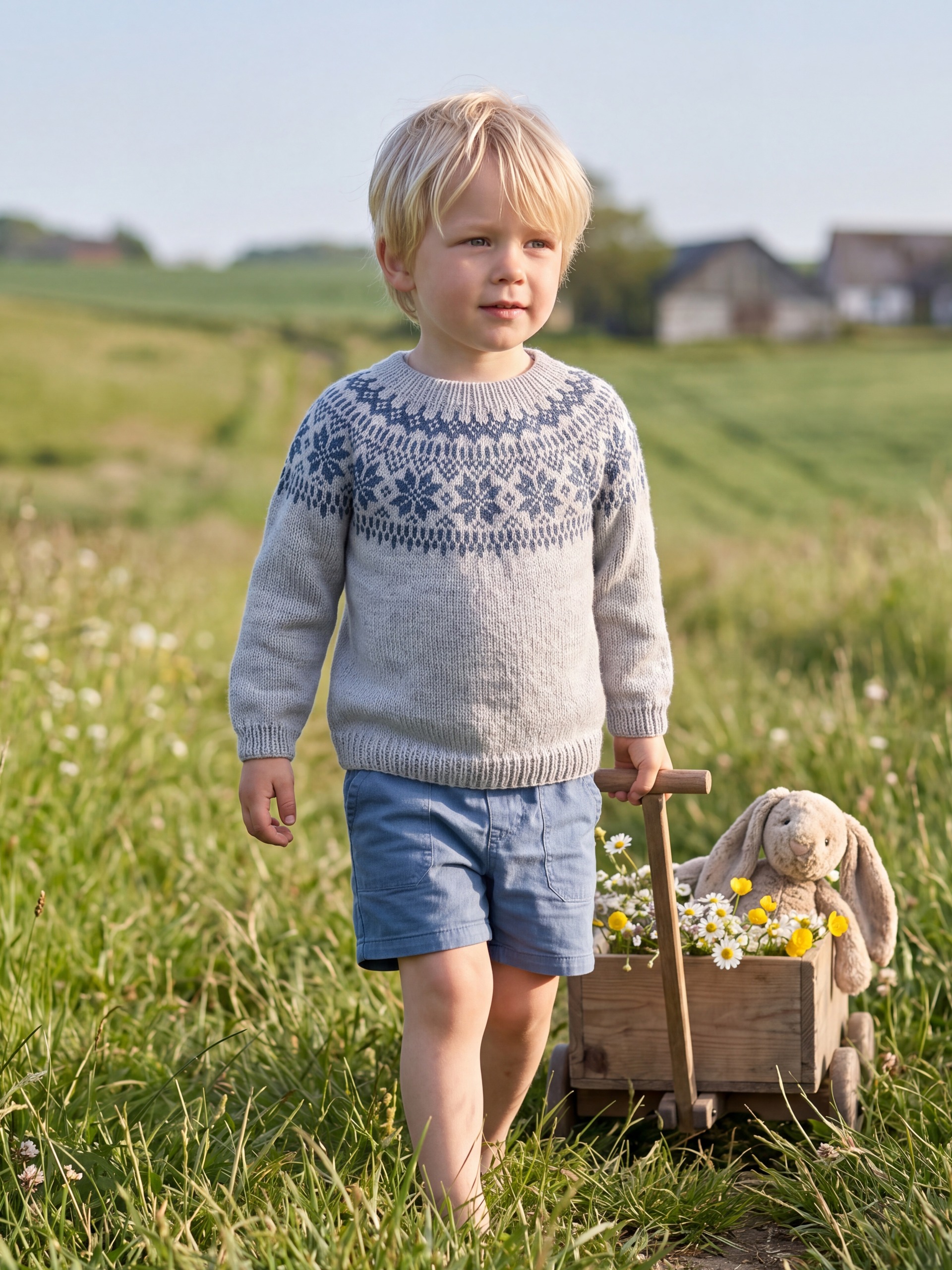 621MS-03e Chunky selbu sweater mini (Merinor)