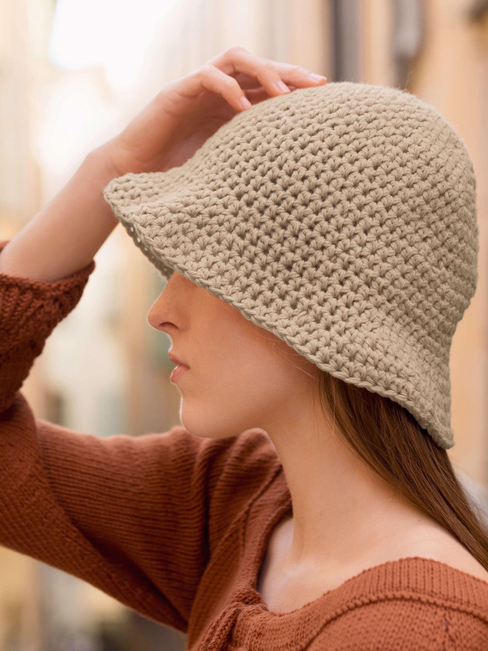 07-11e Daisy bøttehatt