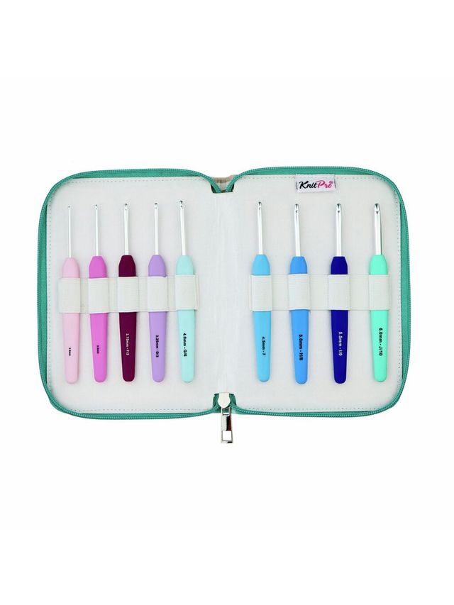 Waves, 2,0–6,0 mm – Deluxe sæt hæklenåle med soft feel-håndtag