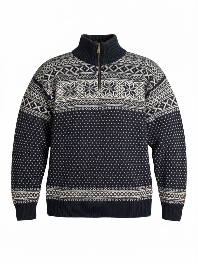 Str. XL - Setesdal unisex genser m/zip navy