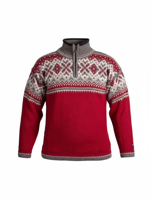 Str. L - Sval unisex genser m/zip rød
