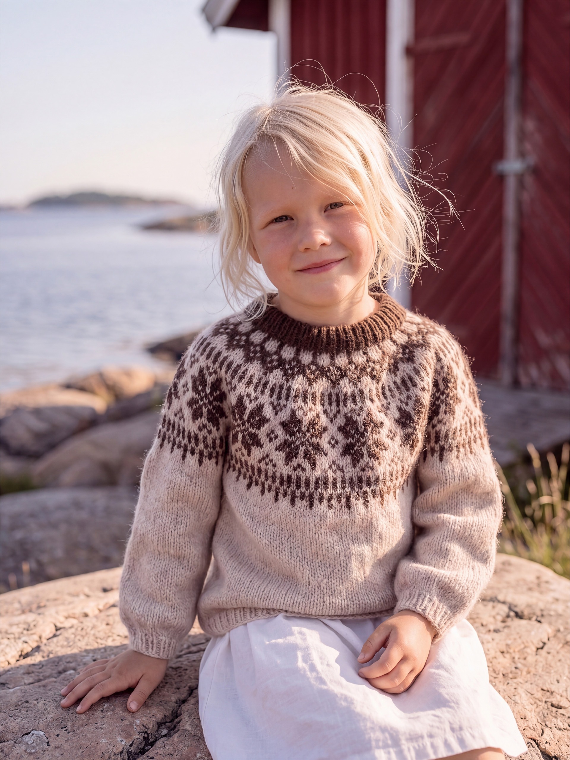 621MS-27 Chunky selbu sweater mini (Dream)