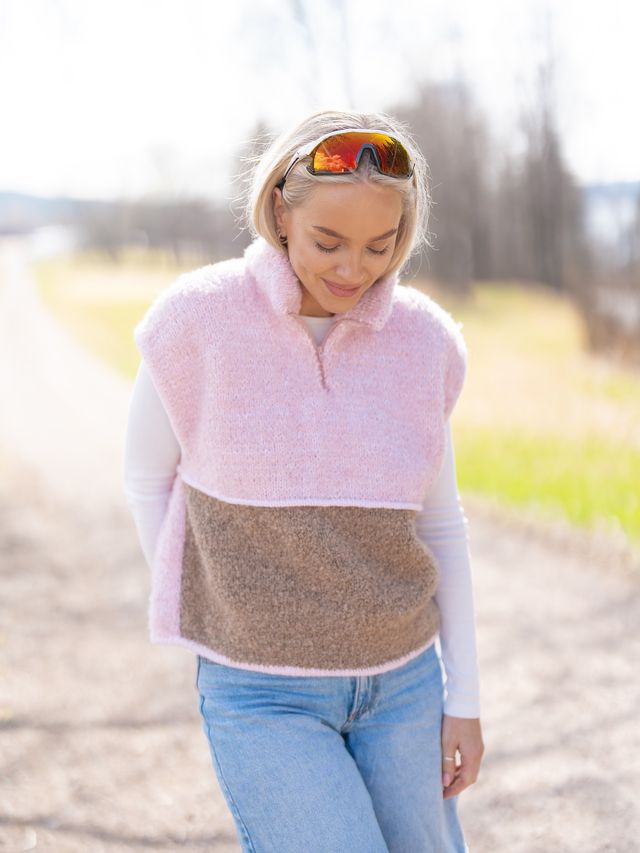 621V-07b Rilo zip knit vest kort