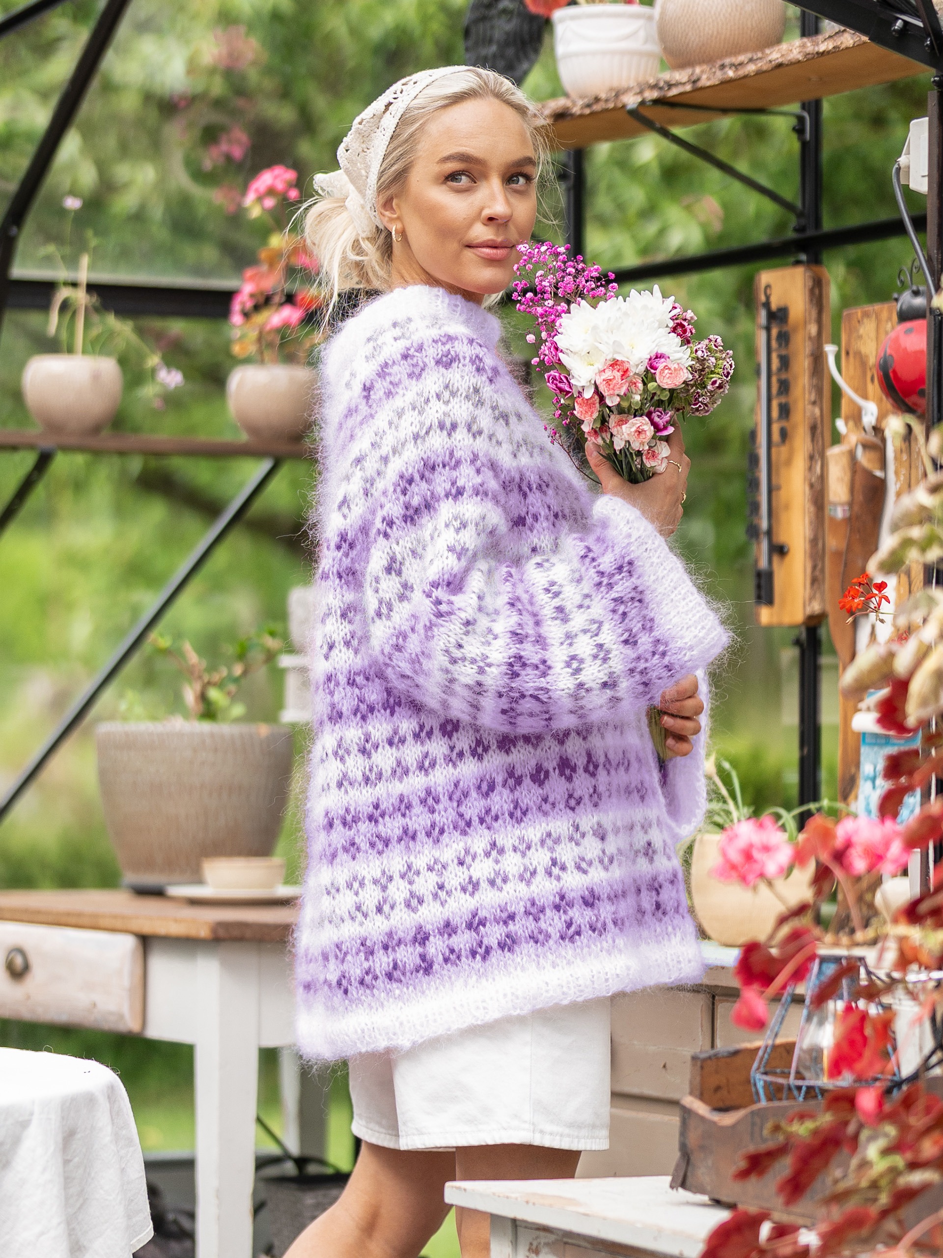 523V-01f Blome genser vol.1 lavendel