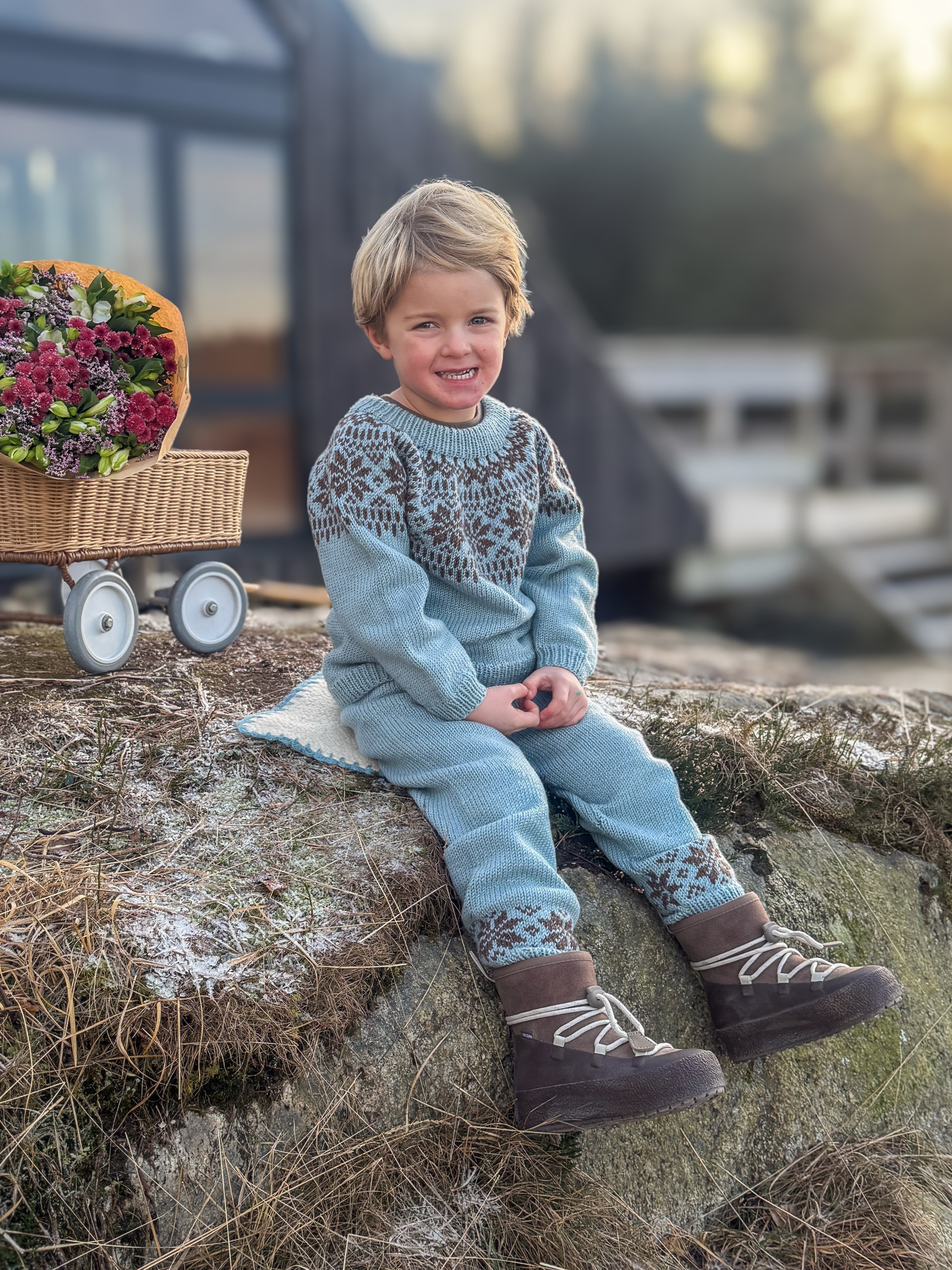 621MS-04a Chunky selbu bukser (Merinor)