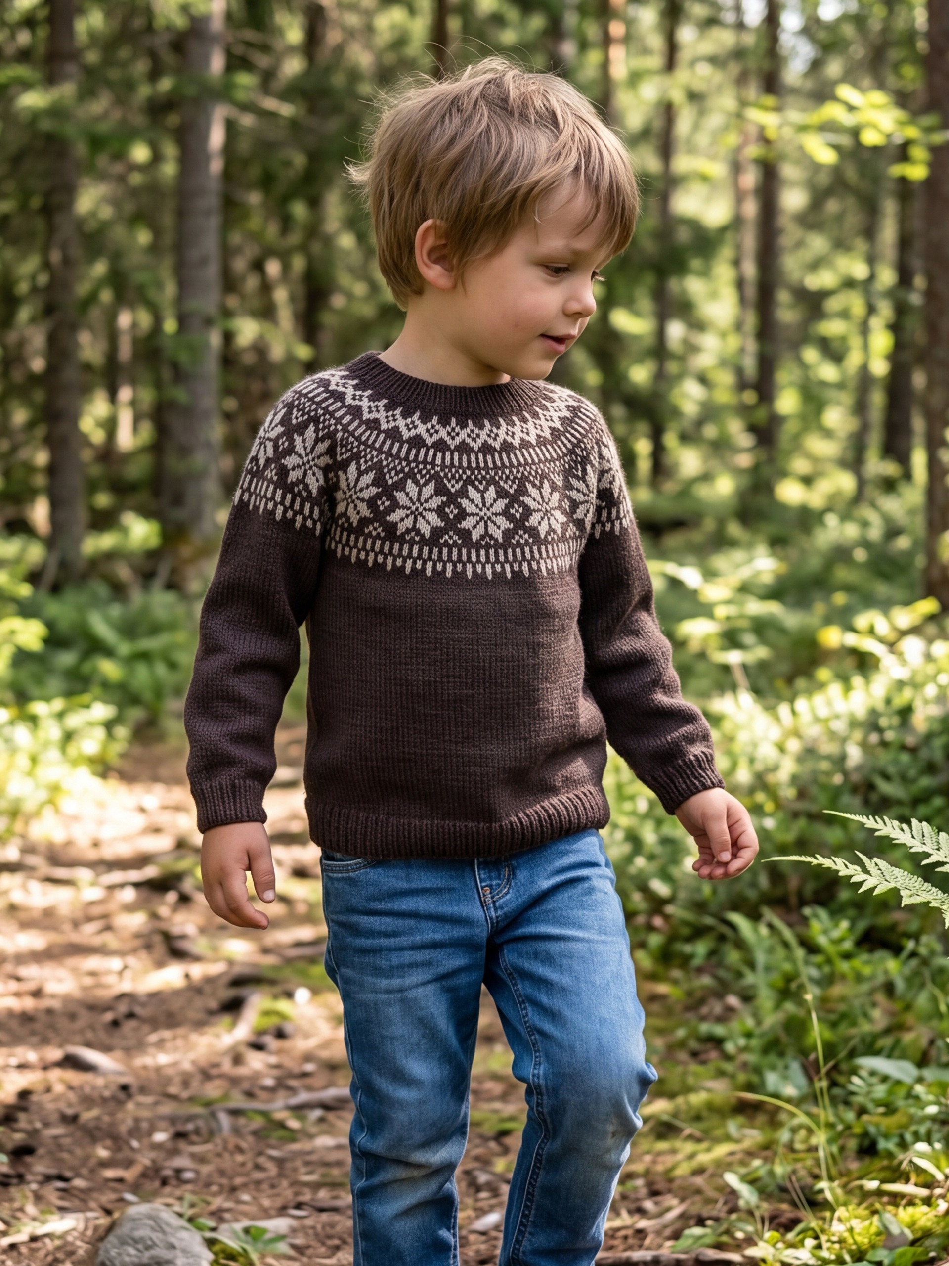 621MS-03l Chunky selbu sweater mini (Merinor)
