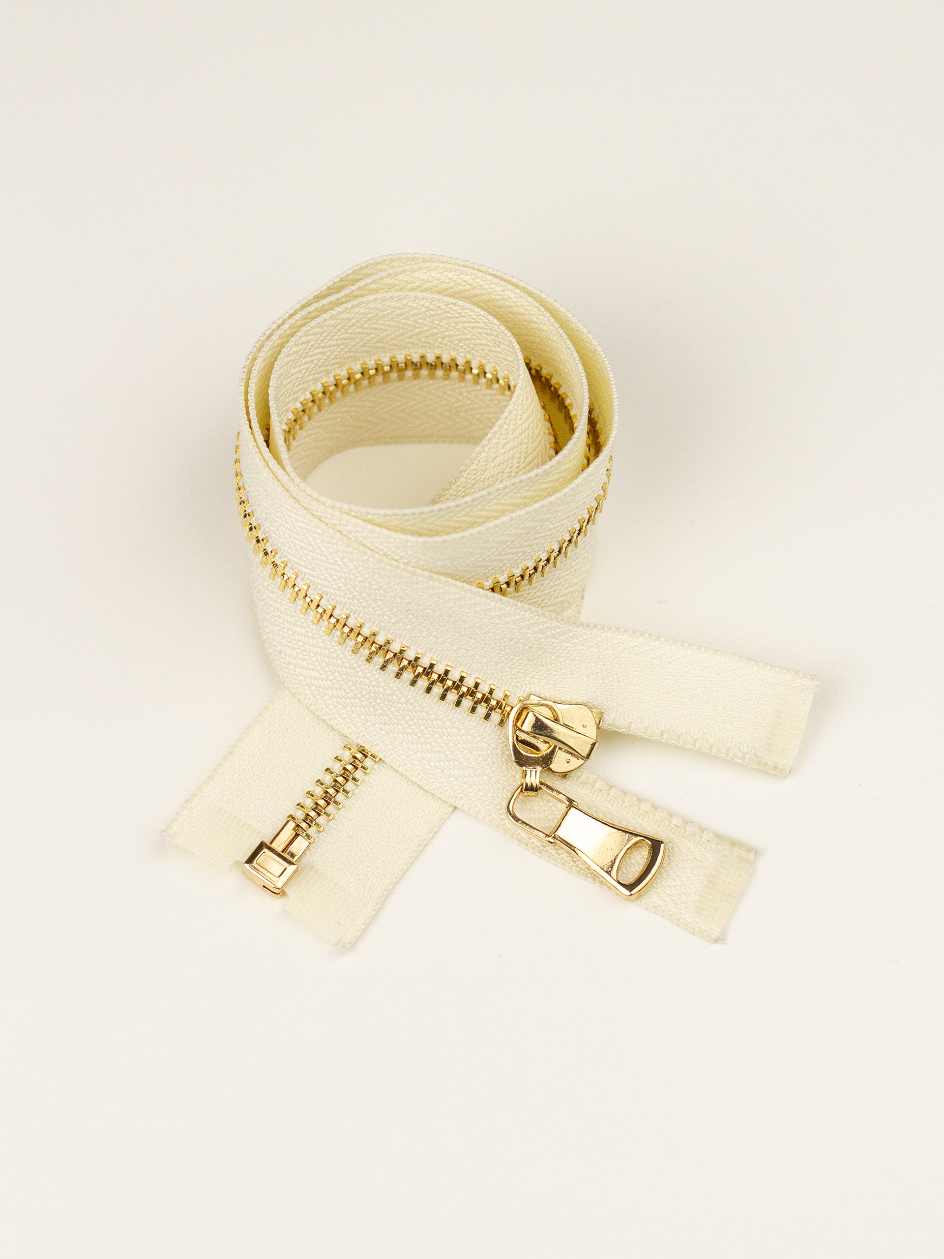 Glidelås - 55 cm - Naturhvit 