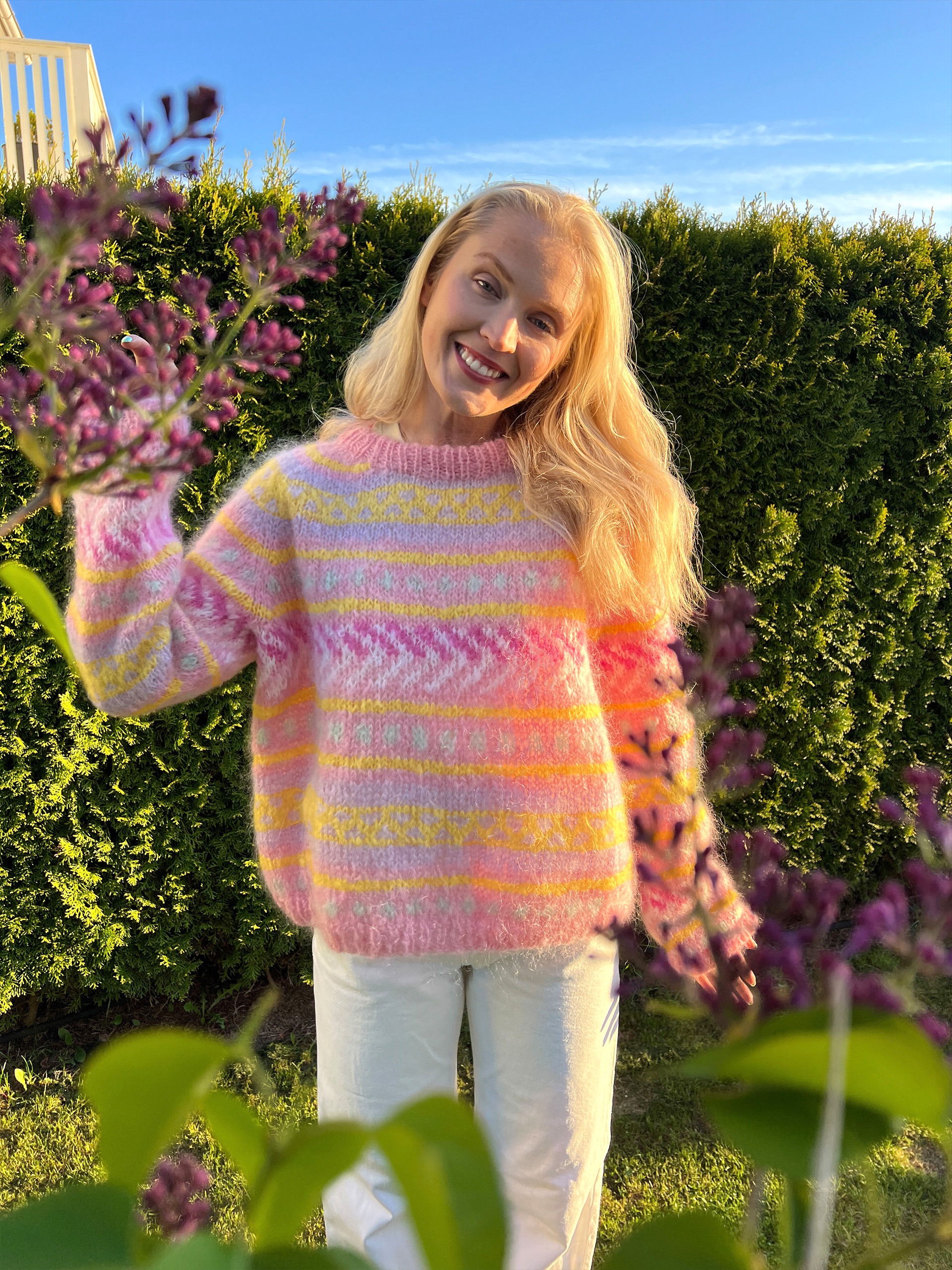 IR 02-05g Hanami raglansweater (Påfugl in Paris)