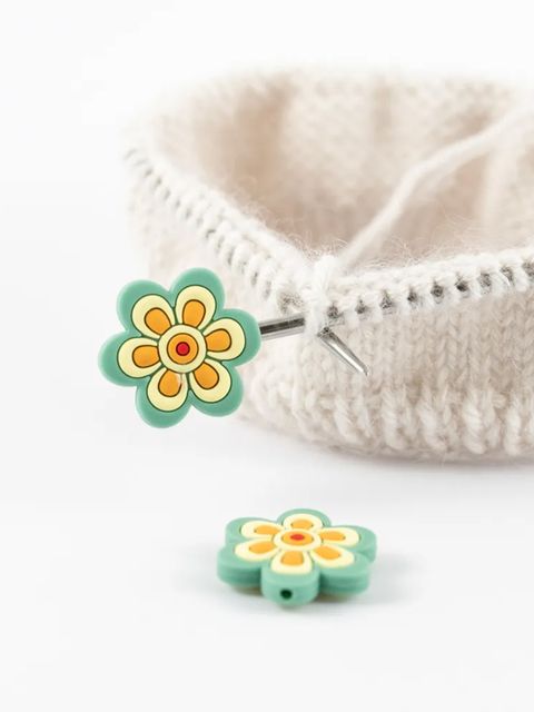 Maskestopper - turkis blomst