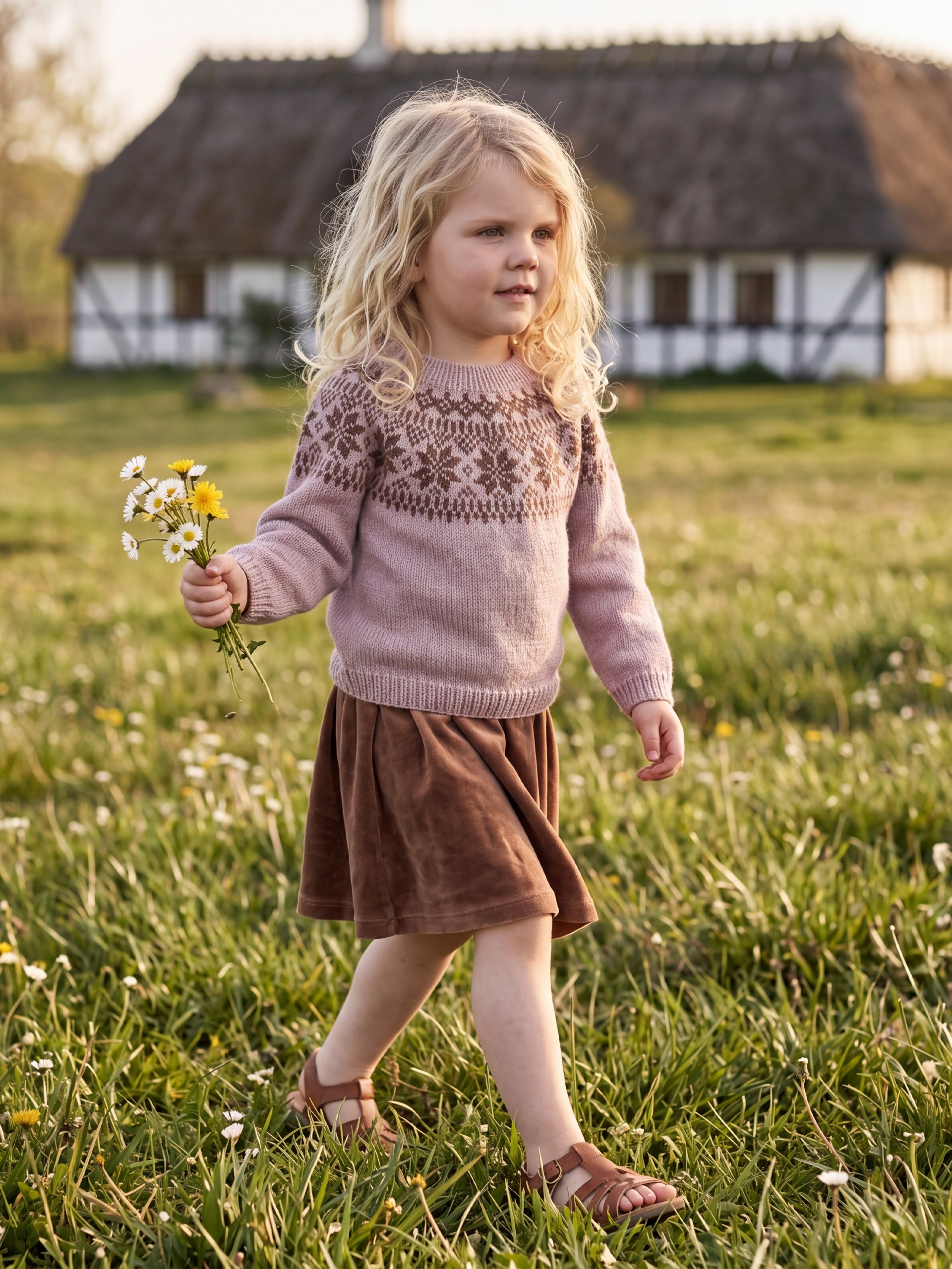 621MS-03b Chunky selbu sweater mini (Merinor)