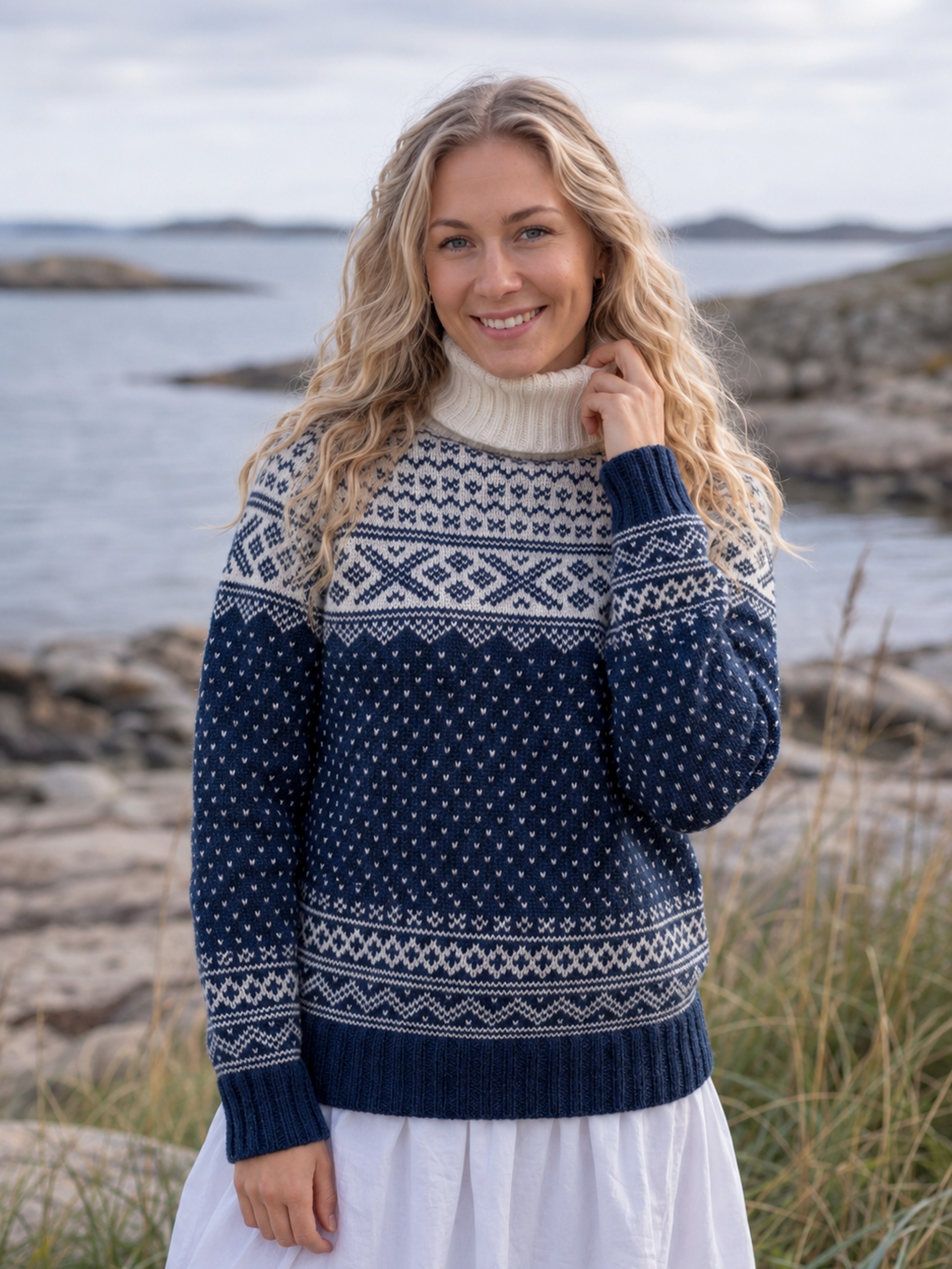 SETESDAL genser unisex indigo