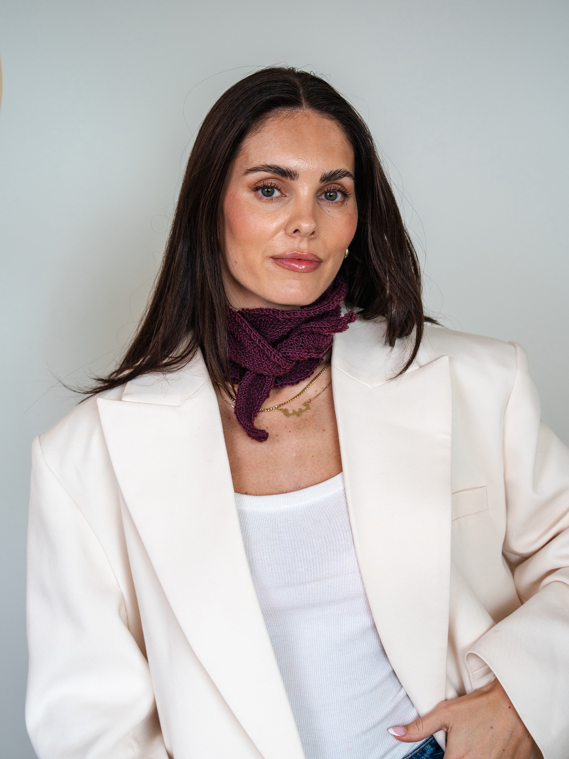 Softie scarf - Burgunder (Pure Merino Light)