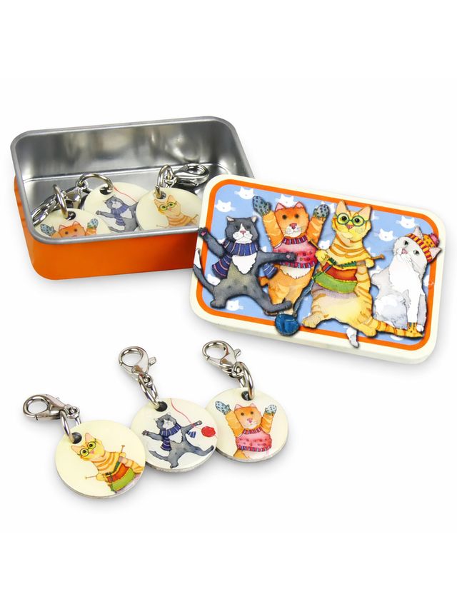 Maskemarkører med metaldåse – Katte med vanter