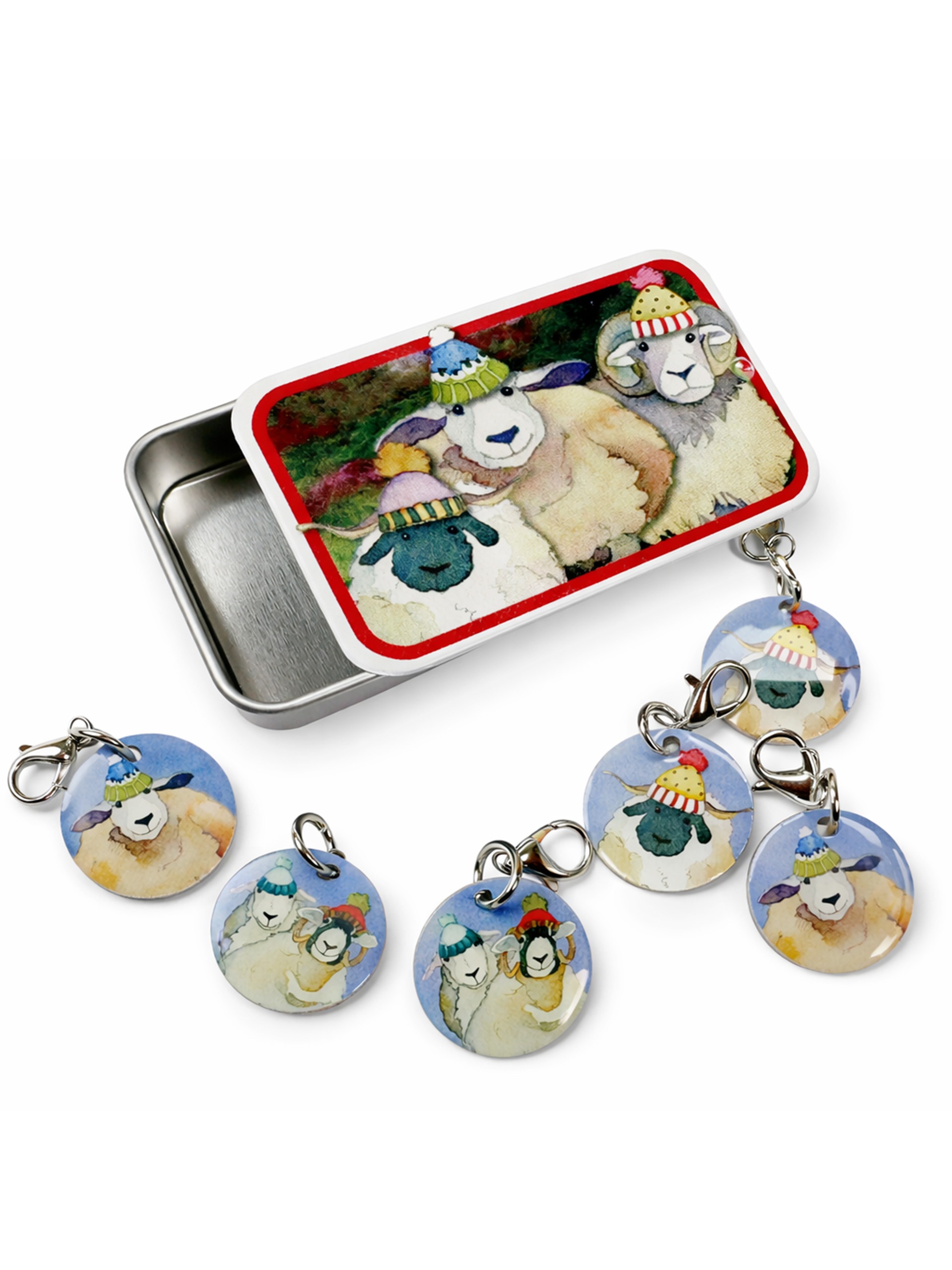 Maskemarkører med metaldåse – Får med hue