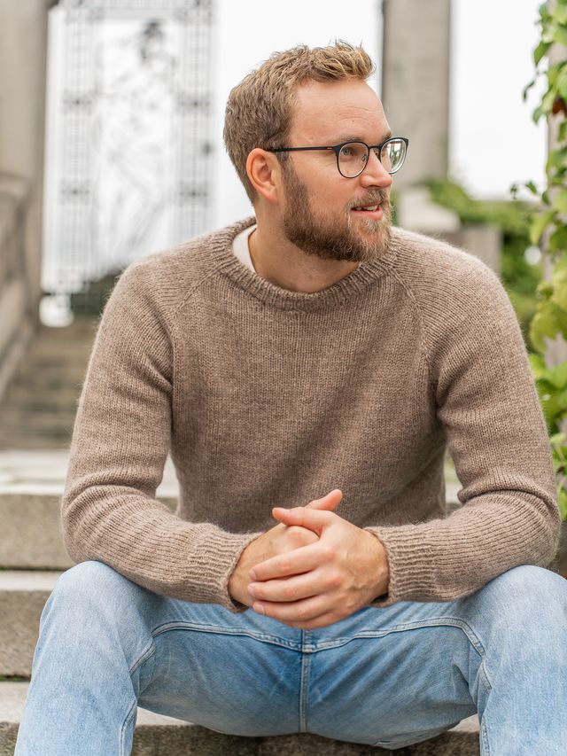 YOU sweater lys brun