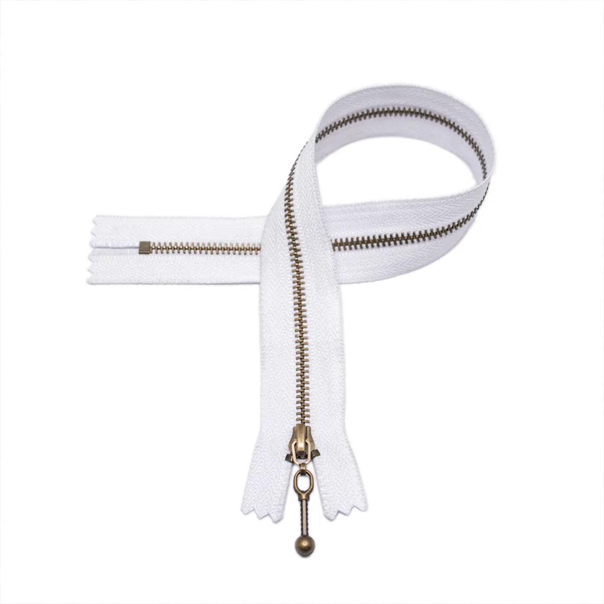 Glidelås - hvit - 35cm