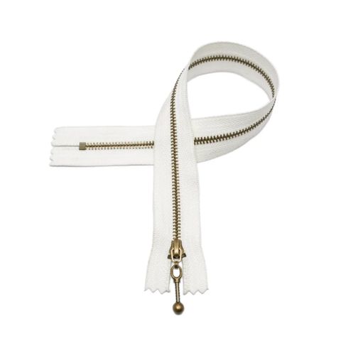 Glidelås - krem - 35cm