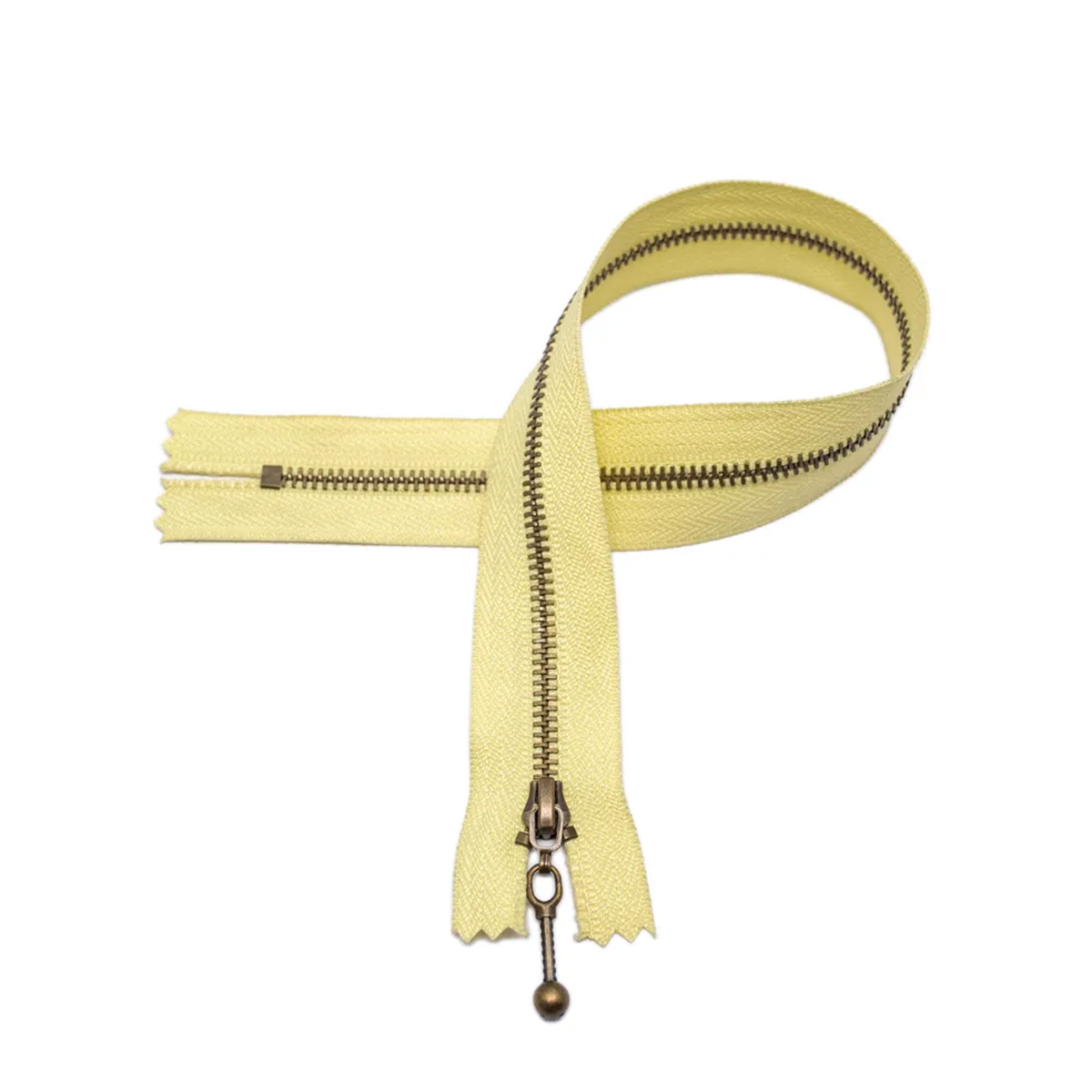 Glidelås - gul - 18cm