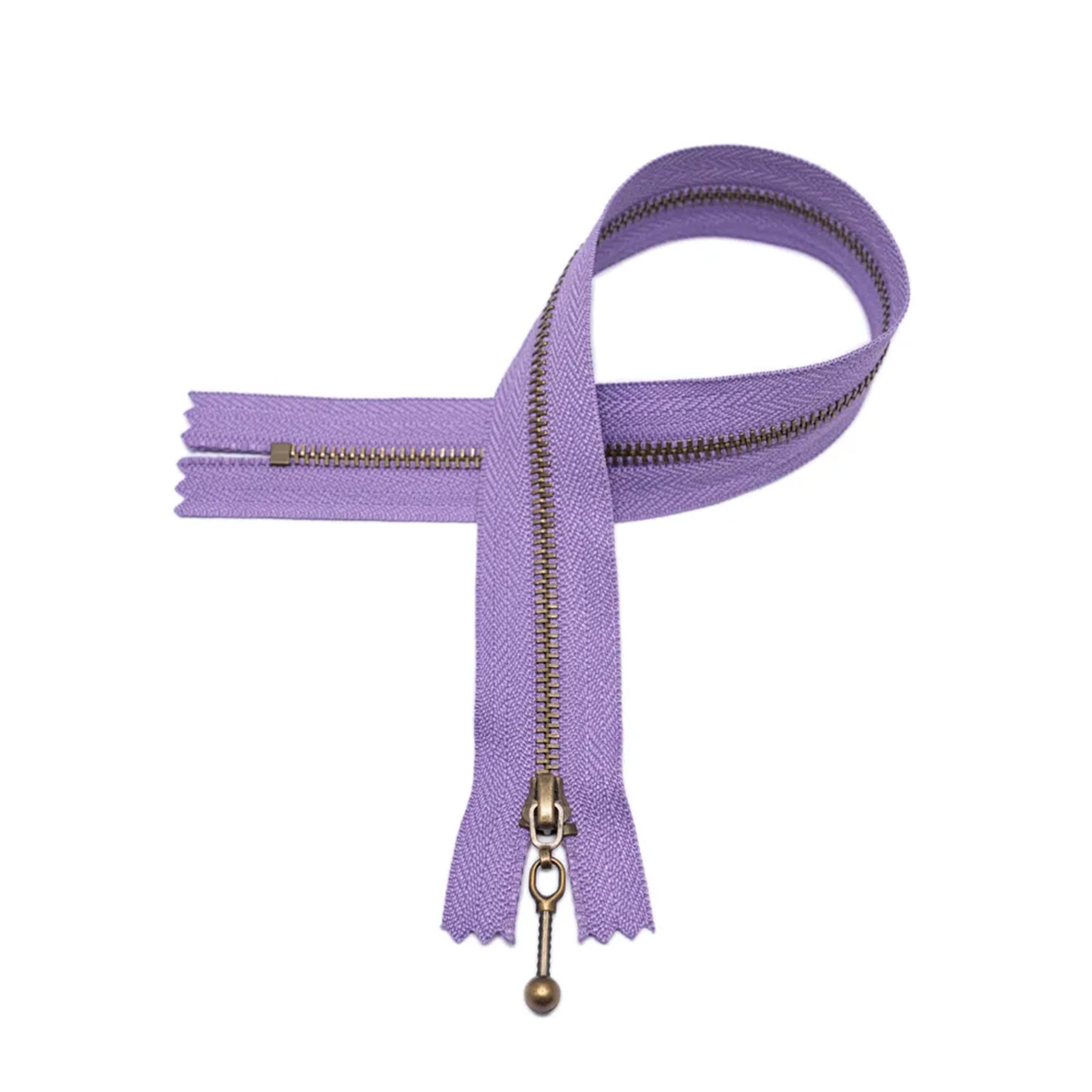 Glidelås - lilla - 35cm