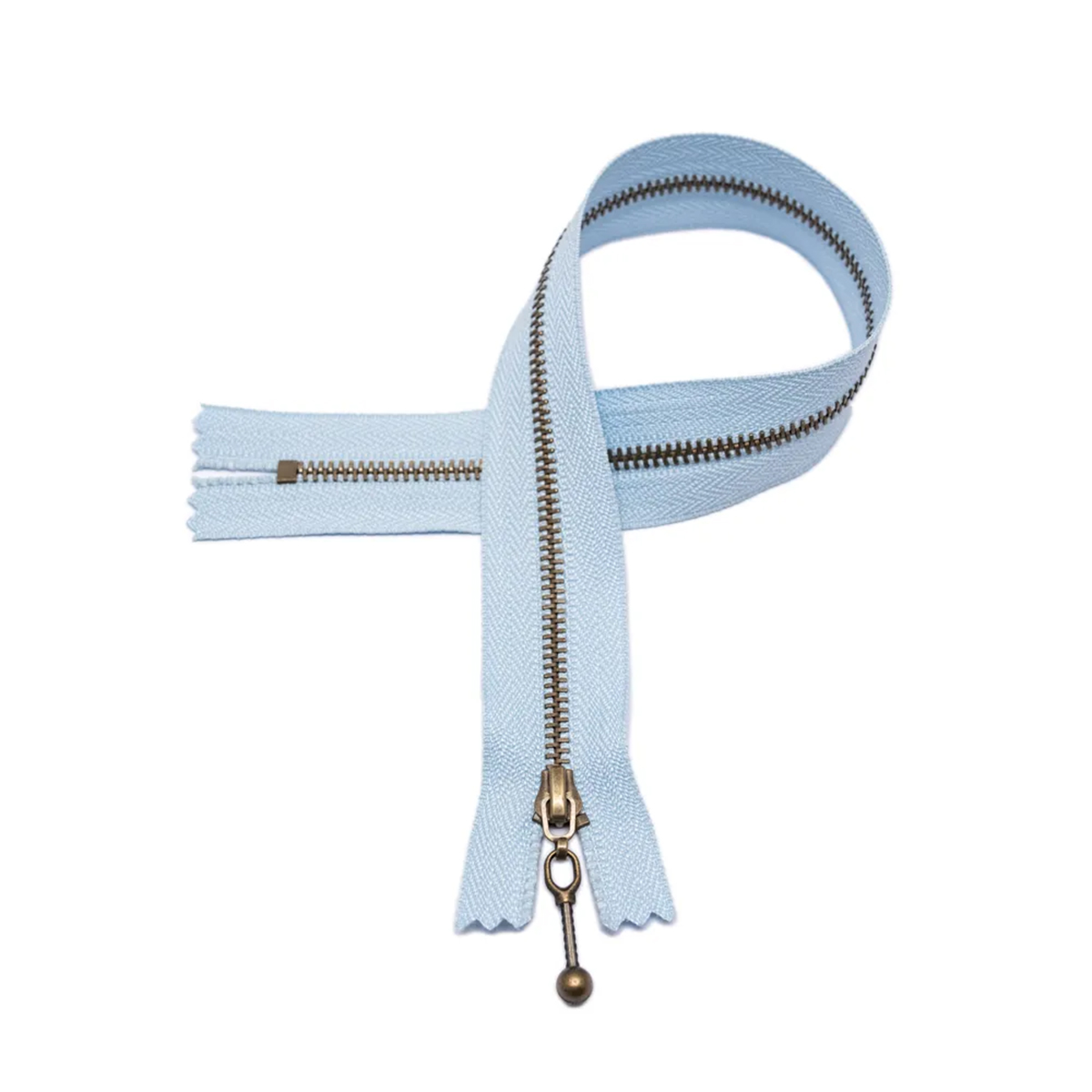 Glidelås - lysblå - 18cm