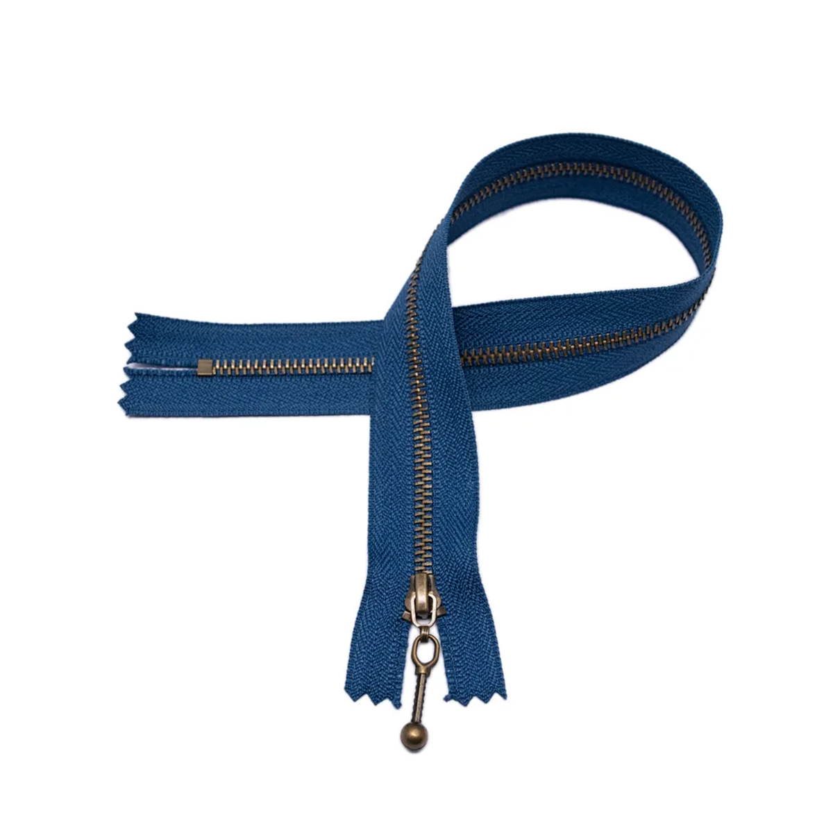 Glidelås - blå - 25cm