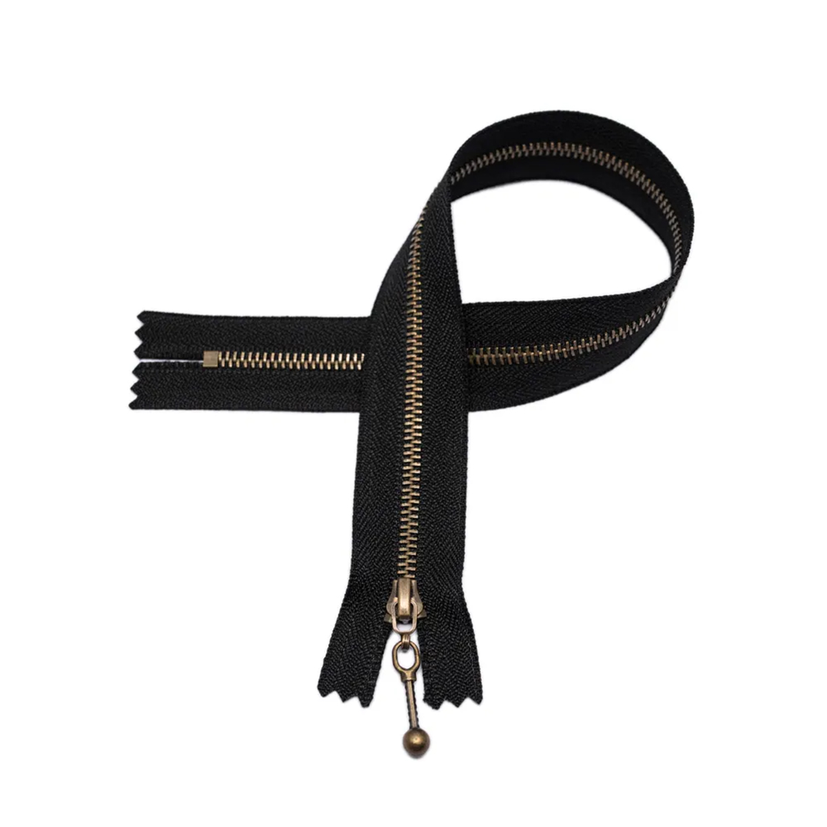 Glidelås - sort - 18cm