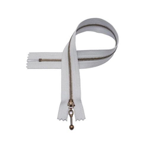 Glidelås - lysgrå - 35cm